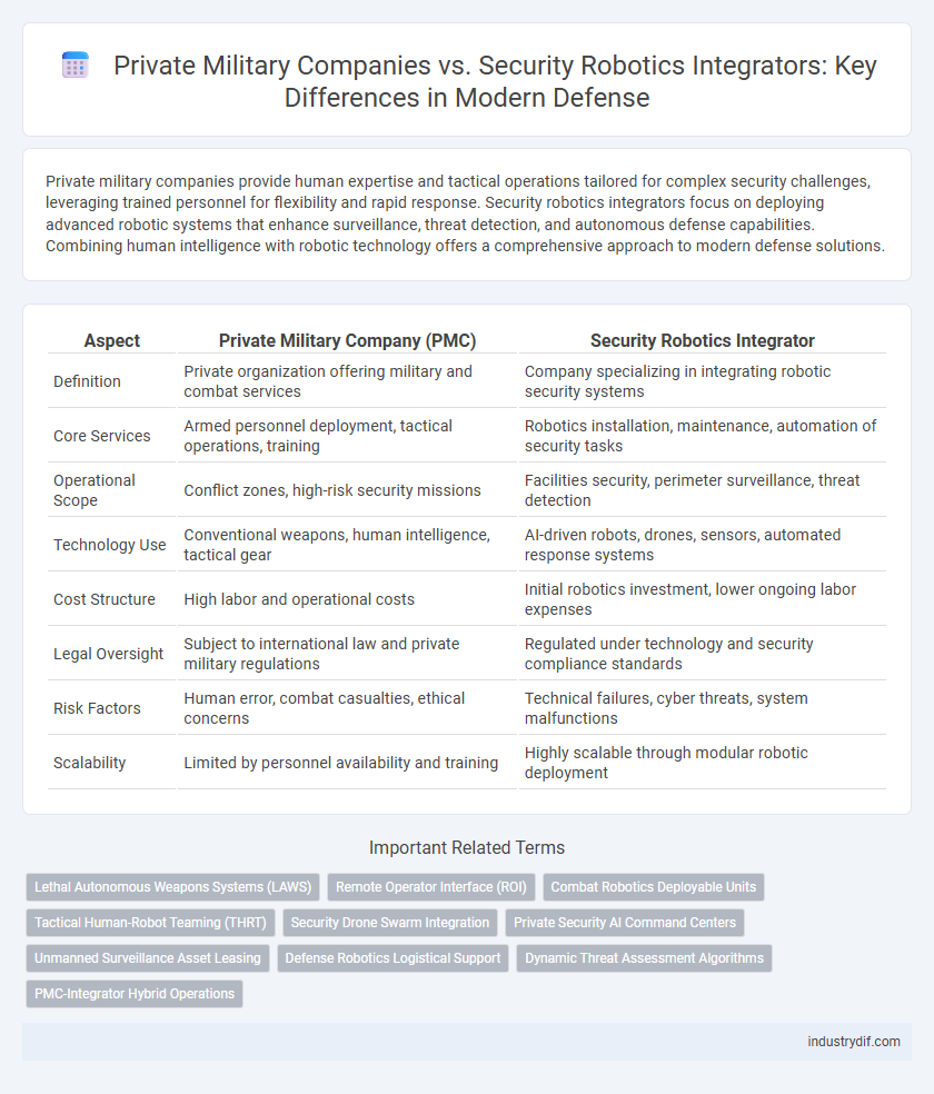 Private Military Companies vs. Security Robotics Integrators: Key Differences in Modern Defense