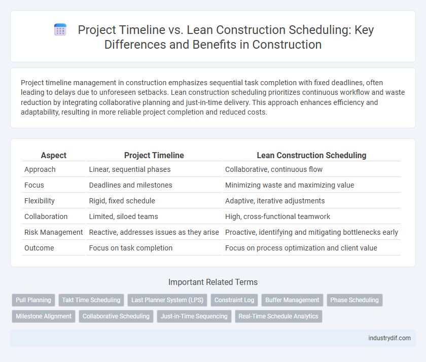 Project Timeline vs. Lean Construction Scheduling: Key Differences and Benefits in Construction