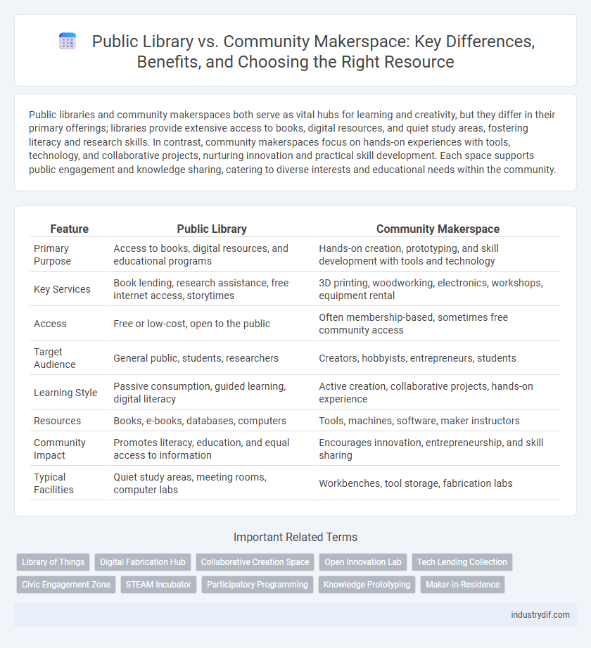 Public Library vs. Community Makerspace: Key Differences, Benefits, and Choosing the Right Resource