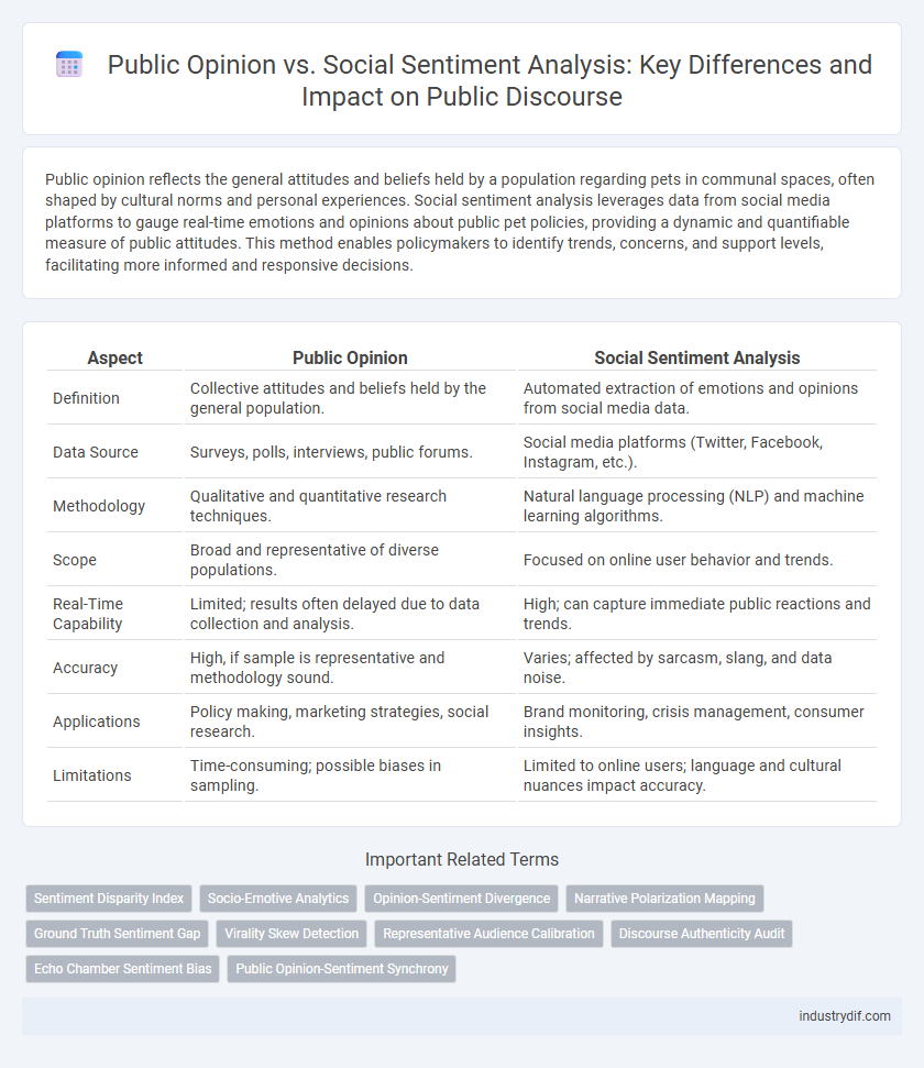 Public Opinion vs. Social Sentiment Analysis: Key Differences and Impact on Public Discourse