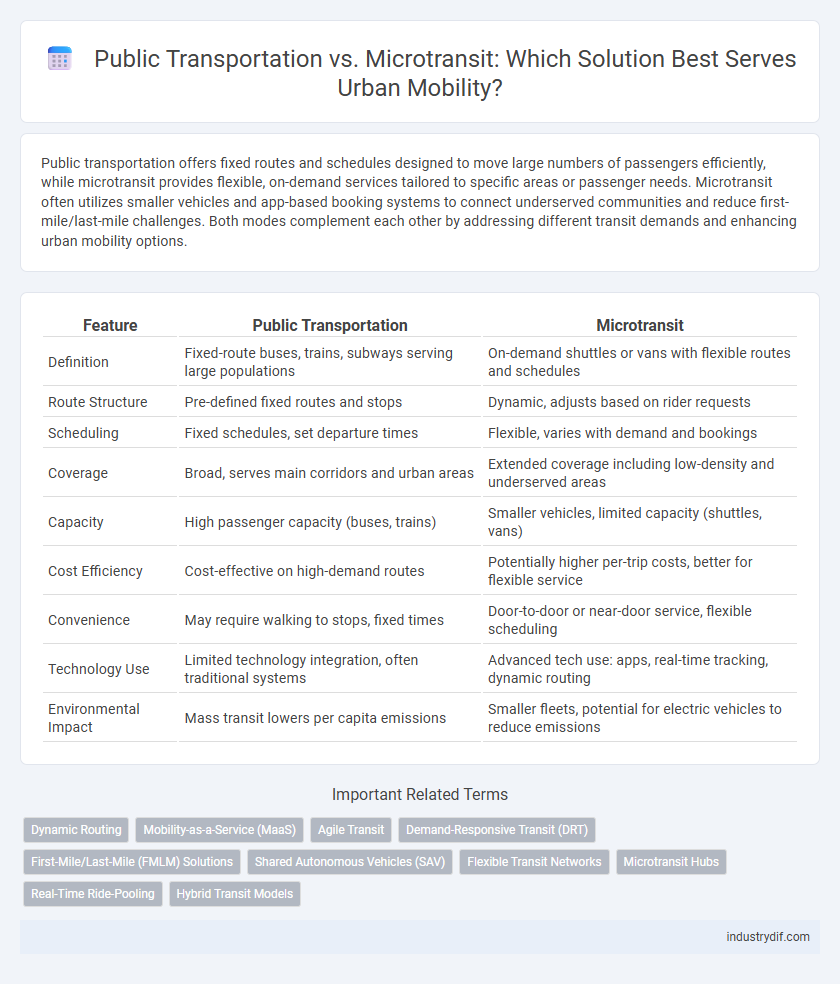 Public Transportation vs. Microtransit: Which Solution Best Serves Urban Mobility?