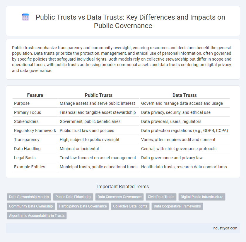 Public Trusts vs Data Trusts: Key Differences and Impacts on Public Governance