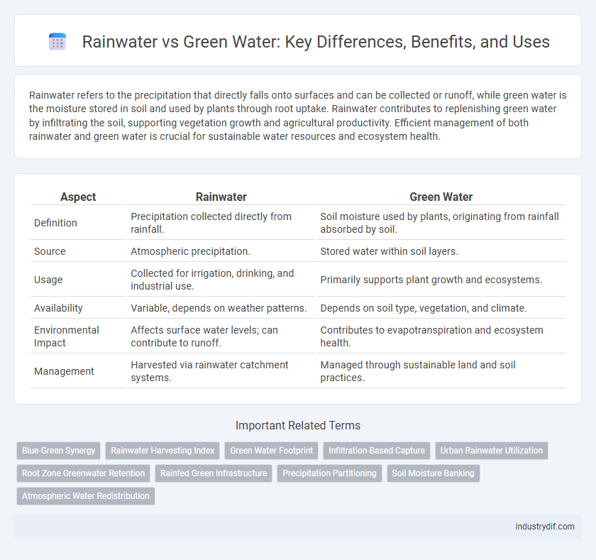 Rainwater vs Green Water: Key Differences, Benefits, and Uses