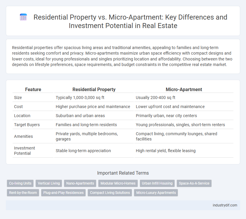 Residential Property vs. Micro-Apartment: Key Differences and Investment Potential in Real Estate