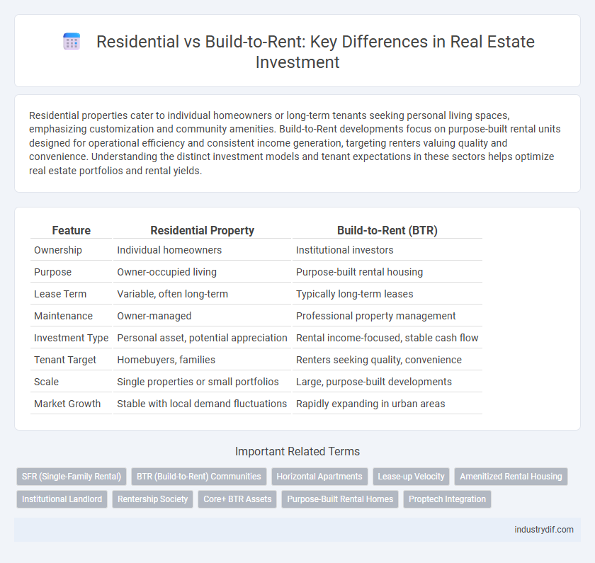Residential vs Build-to-Rent: Key Differences in Real Estate Investment