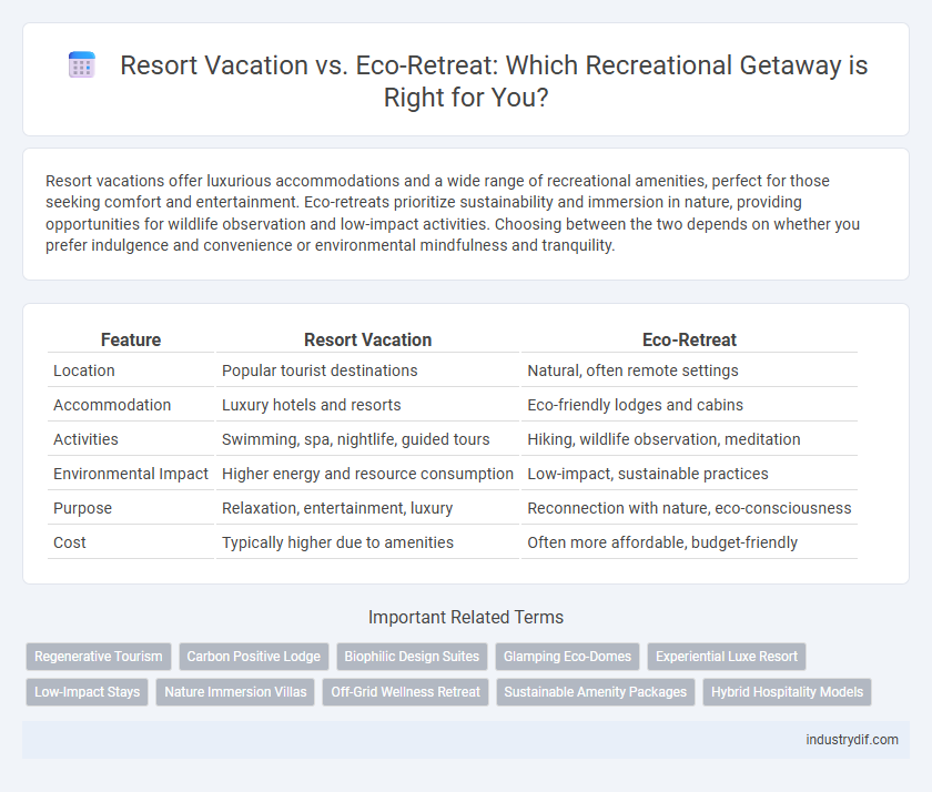 Resort Vacation vs. Eco-Retreat: Which Recreational Getaway is Right for You?