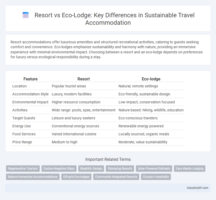 Resort vs Eco-Lodge: Key Differences in Sustainable Travel Accommodation