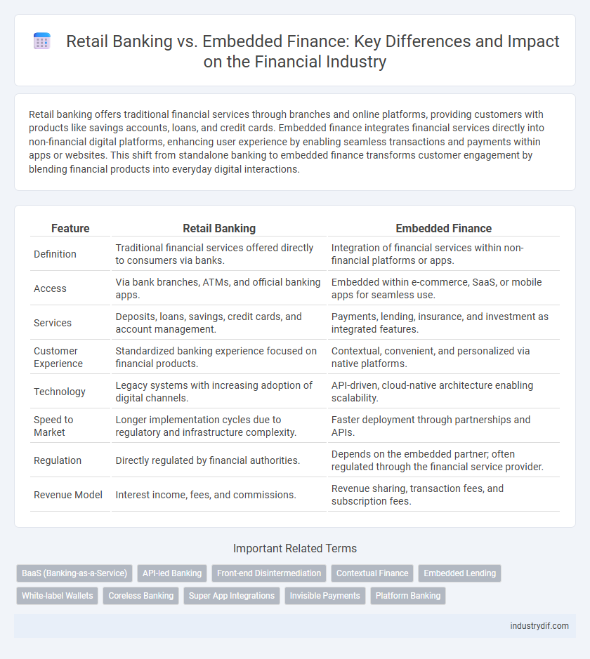 Retail Banking vs. Embedded Finance: Key Differences and Impact on the Financial Industry