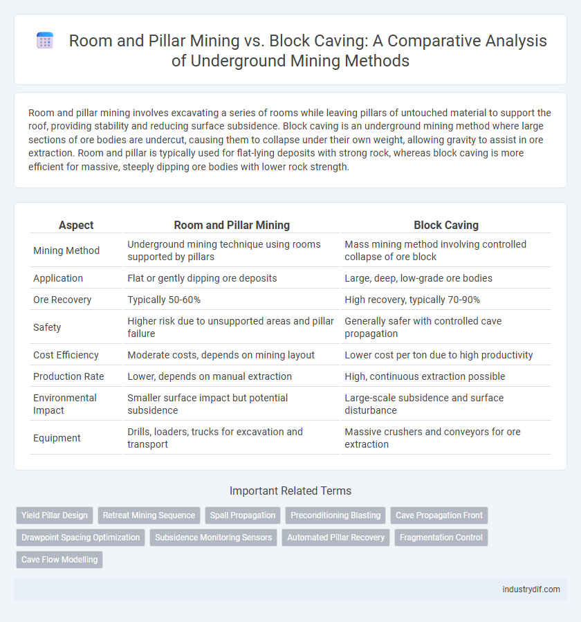 Room and Pillar Mining vs. Block Caving: A Comparative Analysis of Underground Mining Methods