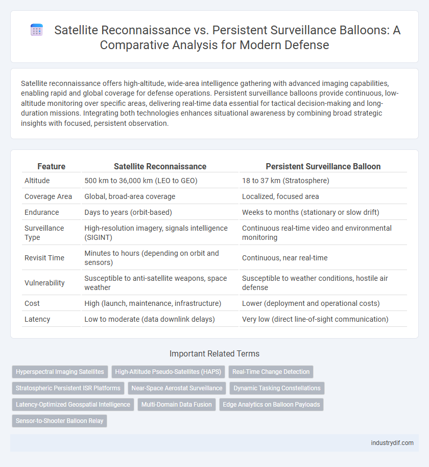 Satellite Reconnaissance vs. Persistent Surveillance Balloons: A Comparative Analysis for Modern Defense