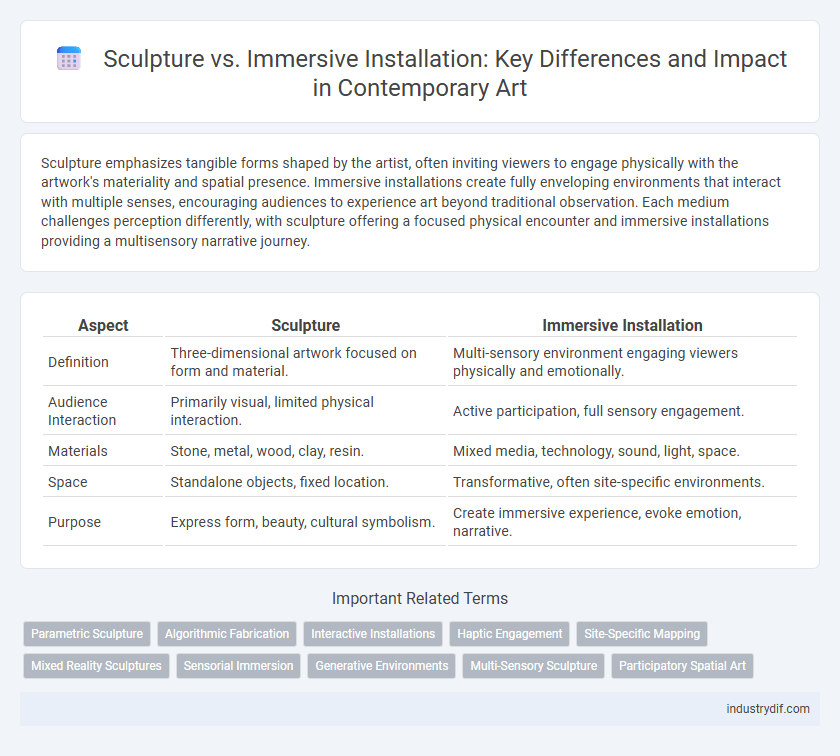 Sculpture vs. Immersive Installation: Key Differences and Impact in Contemporary Art