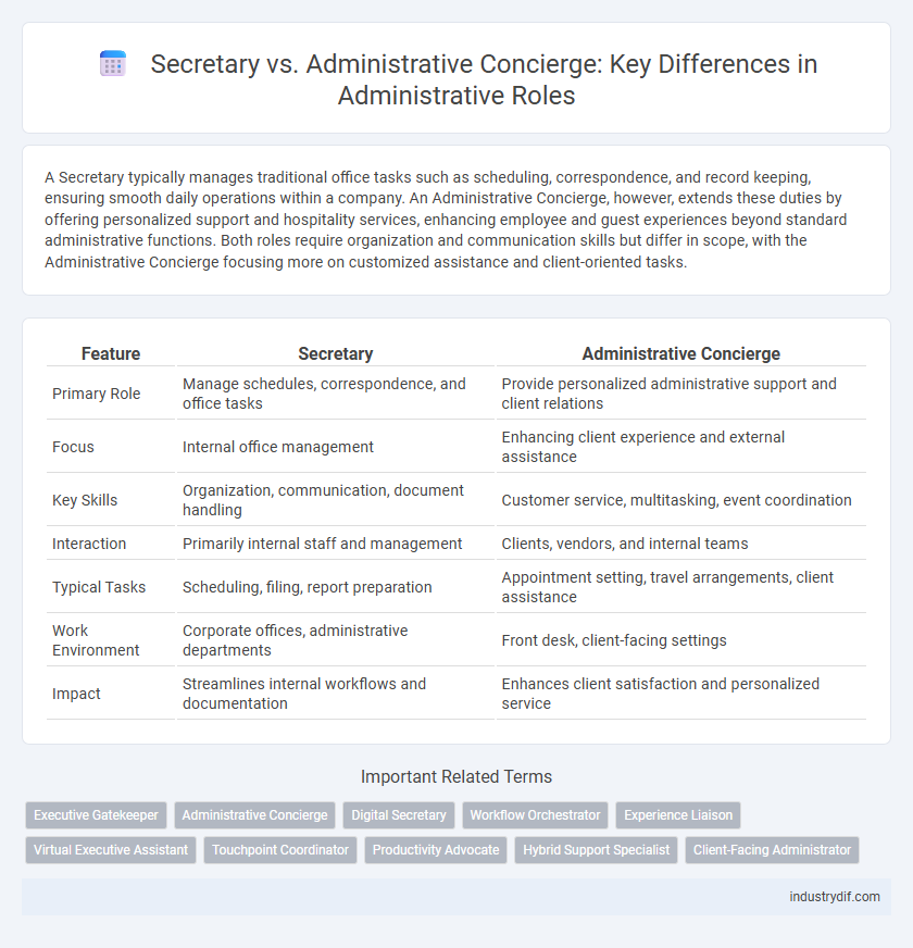 Secretary vs. Administrative Concierge: Key Differences in Administrative Roles