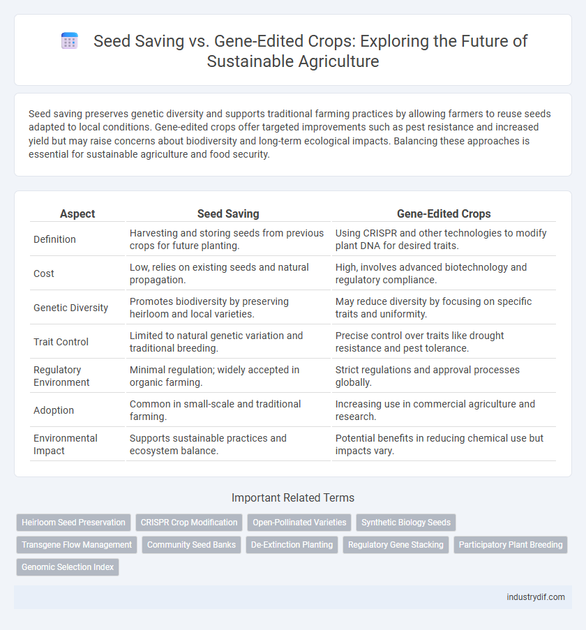 Seed Saving vs. Gene-Edited Crops: Exploring the Future of Sustainable Agriculture