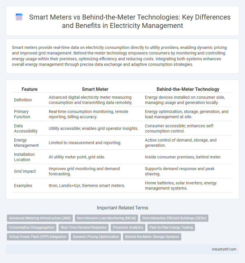 Smart Meters vs Behind-the-Meter Technologies: Key Differences and Benefits in Electricity Management