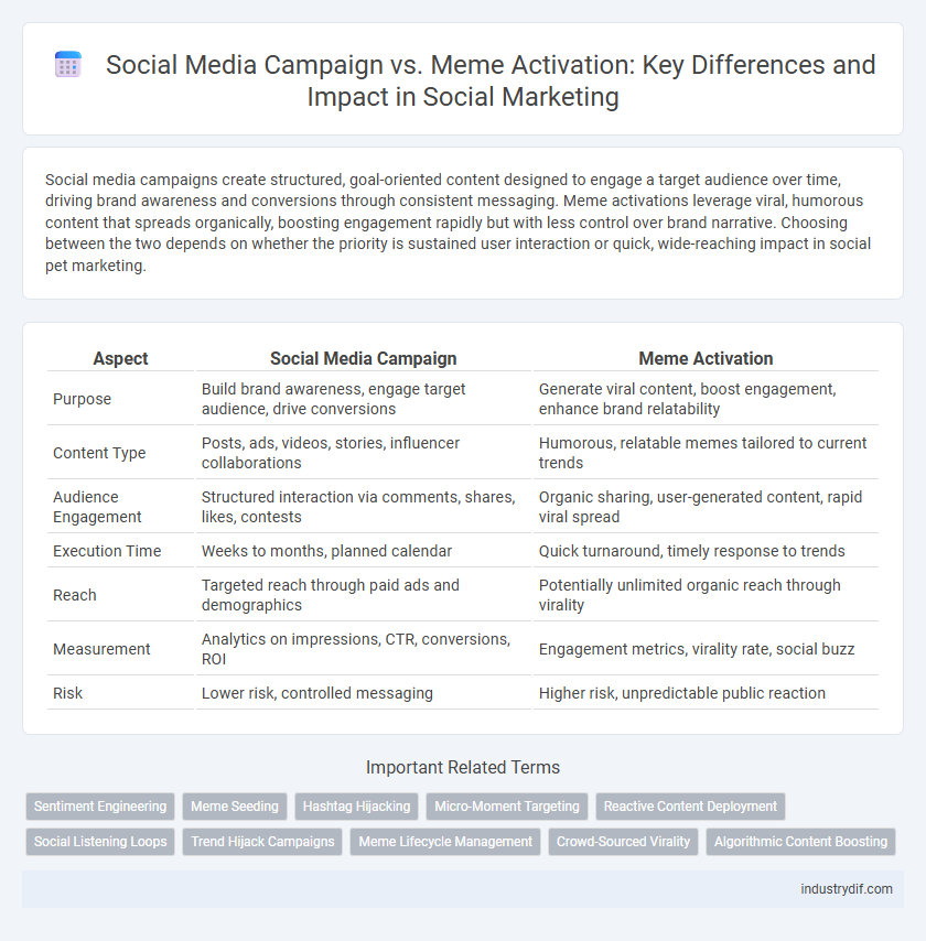 Social Media Campaign vs. Meme Activation: Key Differences and Impact in Social Marketing