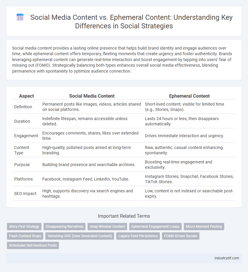 Social Media Content vs. Ephemeral Content: Understanding Key Differences in Social Strategies