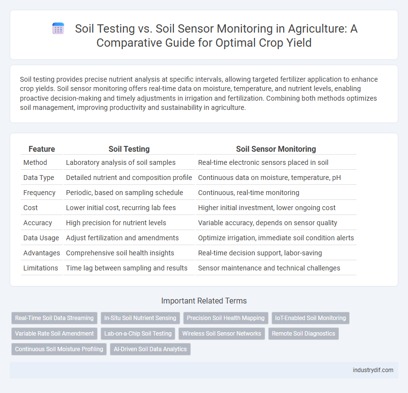 Soil Testing vs. Soil Sensor Monitoring in Agriculture: A Comparative Guide for Optimal Crop Yield