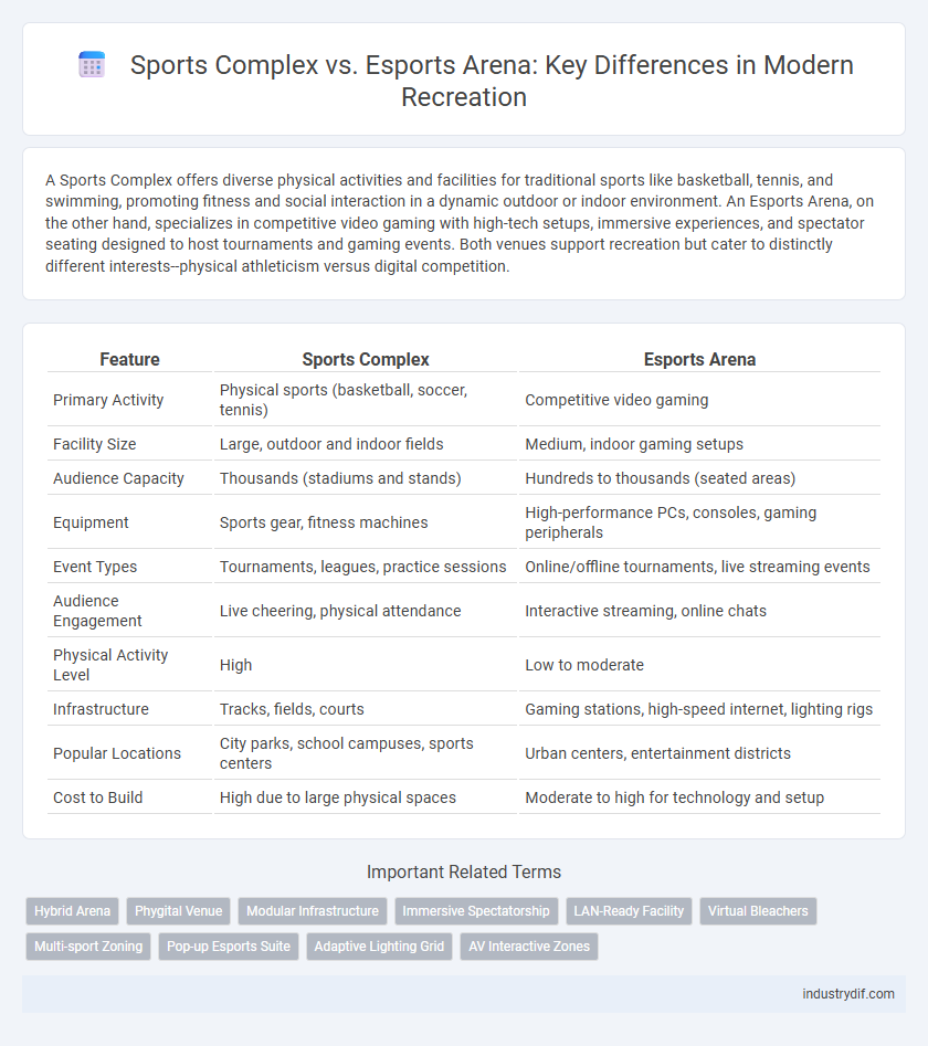 Sports Complex vs. Esports Arena: Key Differences in Modern Recreation