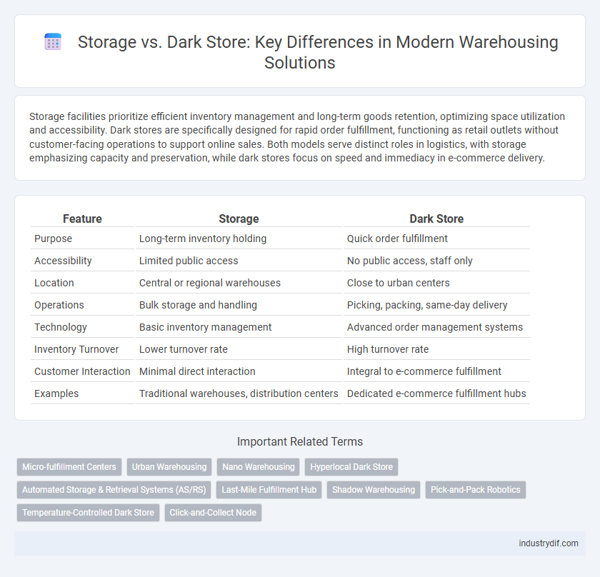 Storage vs. Dark Store: Key Differences in Modern Warehousing Solutions