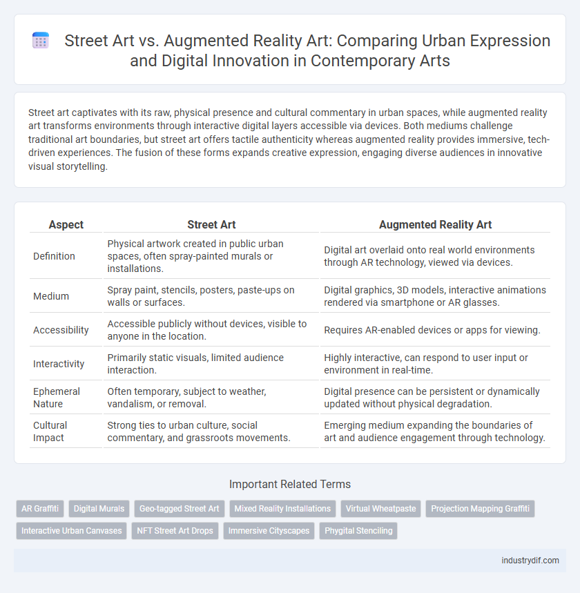 Street Art vs. Augmented Reality Art: Comparing Urban Expression and Digital Innovation in Contemporary Arts