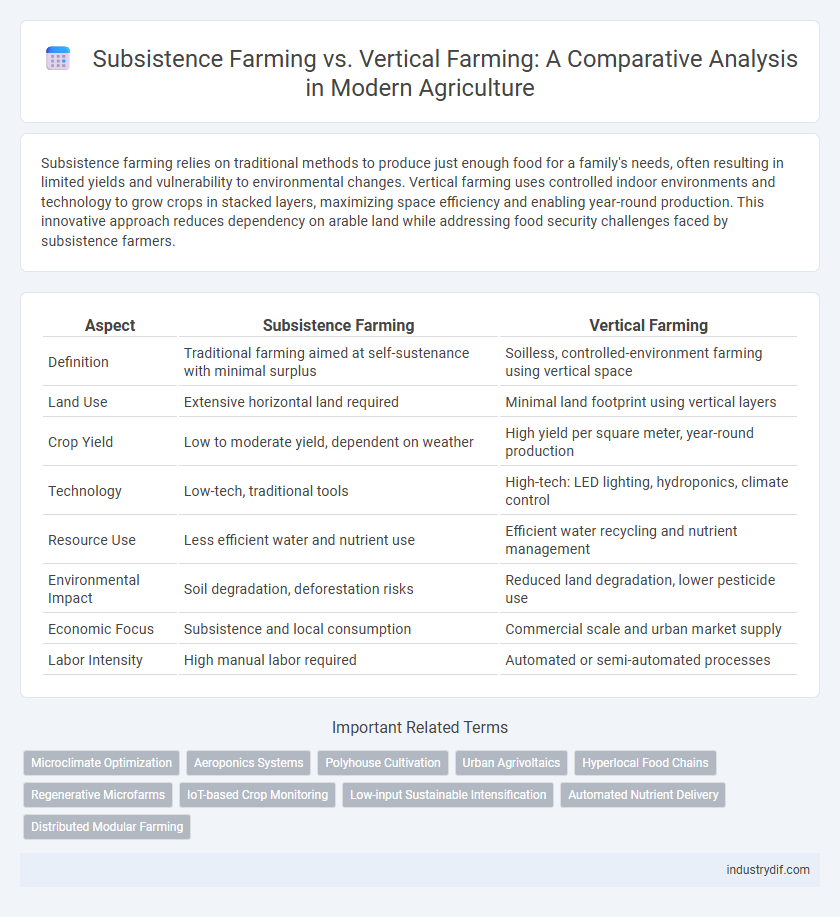 Subsistence Farming vs. Vertical Farming: A Comparative Analysis in Modern Agriculture