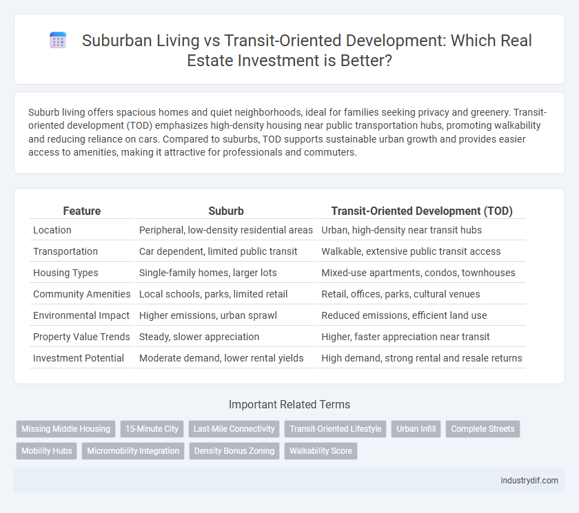 Suburban Living vs Transit-Oriented Development: Which Real Estate Investment is Better?