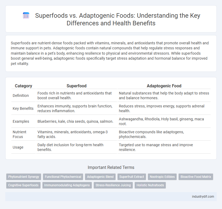 Superfoods vs. Adaptogenic Foods: Understanding the Key Differences and Health Benefits