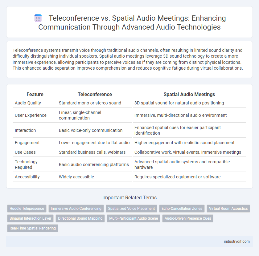 Teleconference vs. Spatial Audio Meetings: Enhancing Communication Through Advanced Audio Technologies