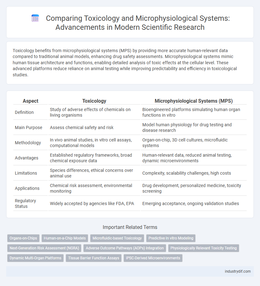Comparing Toxicology and Microphysiological Systems: Advancements in Modern Scientific Research