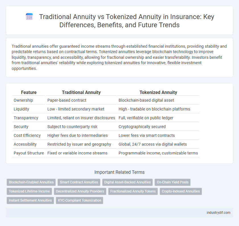 Traditional Annuity vs Tokenized Annuity in Insurance: Key Differences, Benefits, and Future Trends