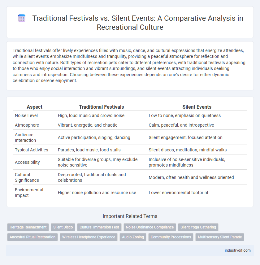 Traditional Festivals vs. Silent Events: A Comparative Analysis in Recreational Culture