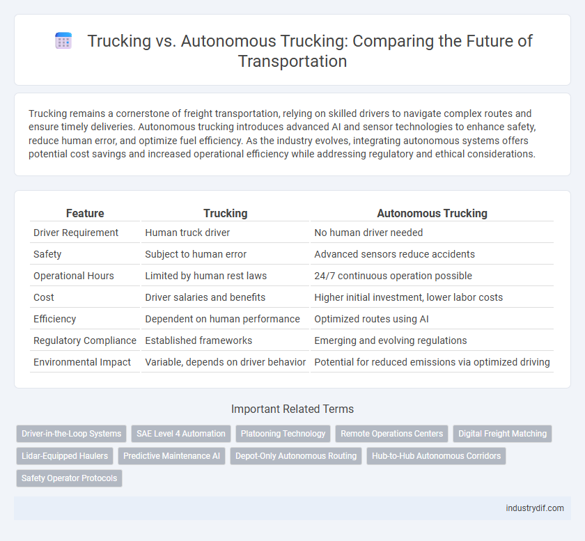 Trucking vs. Autonomous Trucking: Comparing the Future of Transportation
