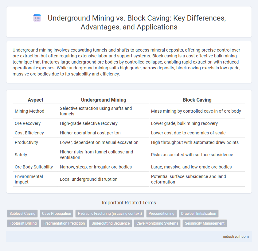 Underground Mining vs. Block Caving: Key Differences, Advantages, and Applications