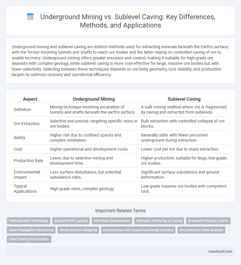Underground Mining vs. Sublevel Caving: Key Differences, Methods, and Applications