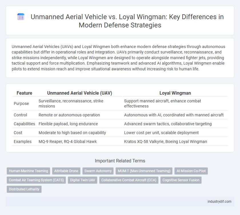 Unmanned Aerial Vehicle vs. Loyal Wingman: Key Differences in Modern Defense Strategies