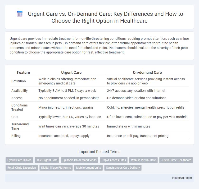 Urgent Care vs. On-Demand Care: Key Differences and How to Choose the Right Option in Healthcare