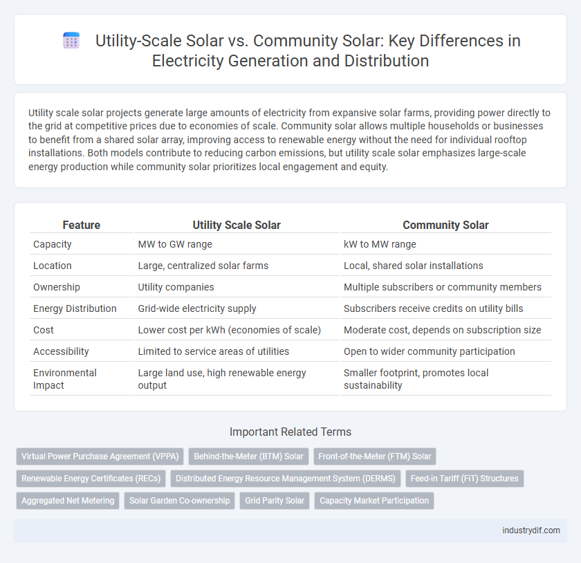 Utility-Scale Solar vs. Community Solar: Key Differences in Electricity Generation and Distribution