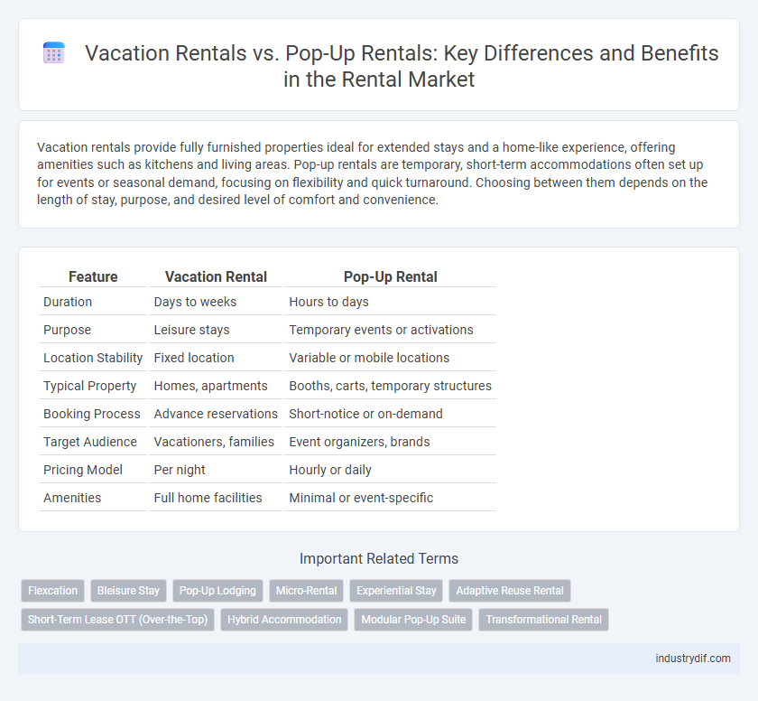Vacation Rentals vs. Pop-Up Rentals: Key Differences and Benefits in the Rental Market