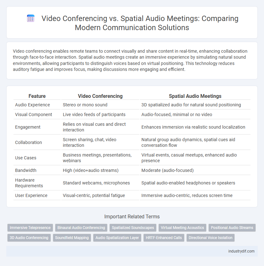 Video Conferencing vs. Spatial Audio Meetings: Comparing Modern Communication Solutions