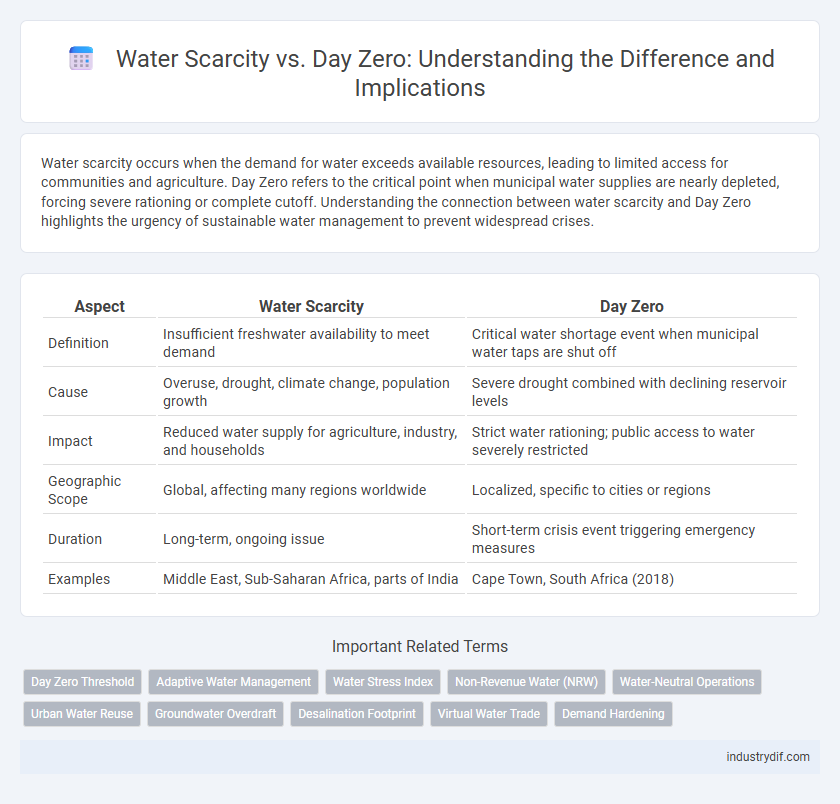 Water Scarcity vs. Day Zero: Understanding the Difference and Implications