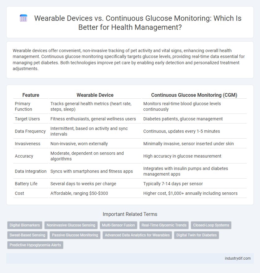 Wearable Devices vs. Continuous Glucose Monitoring: Which Is Better for Health Management?