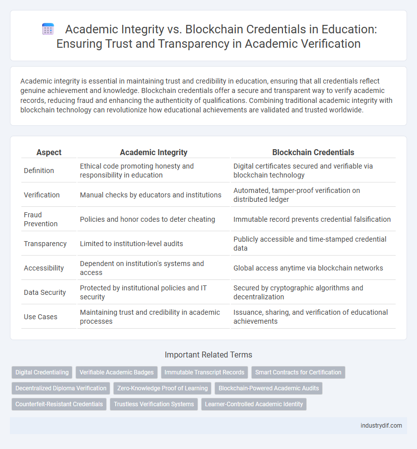 Academic Integrity vs. Blockchain Credentials in Education: Ensuring Trust and Transparency in Academic Verification
