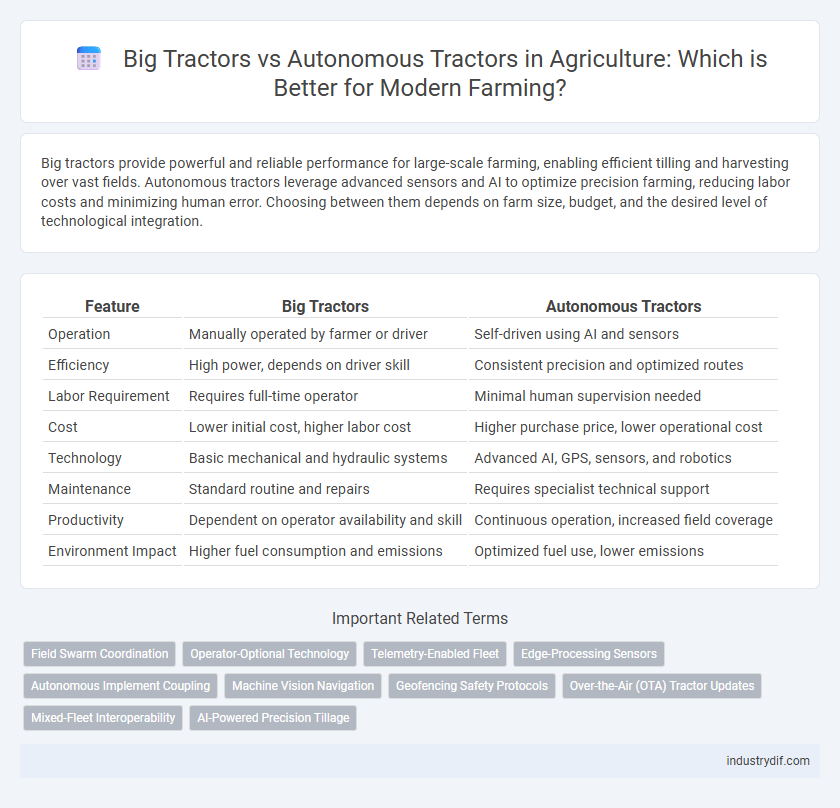 Big Tractors vs Autonomous Tractors in Agriculture: Which is Better for Modern Farming?