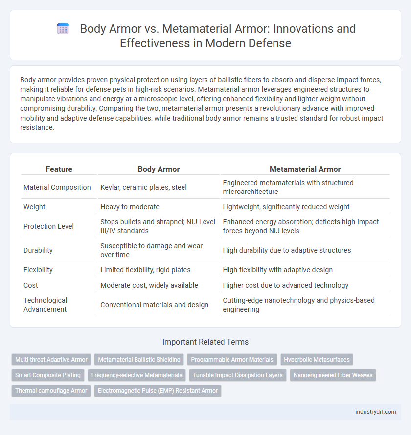Body Armor vs. Metamaterial Armor: Innovations and Effectiveness in Modern Defense