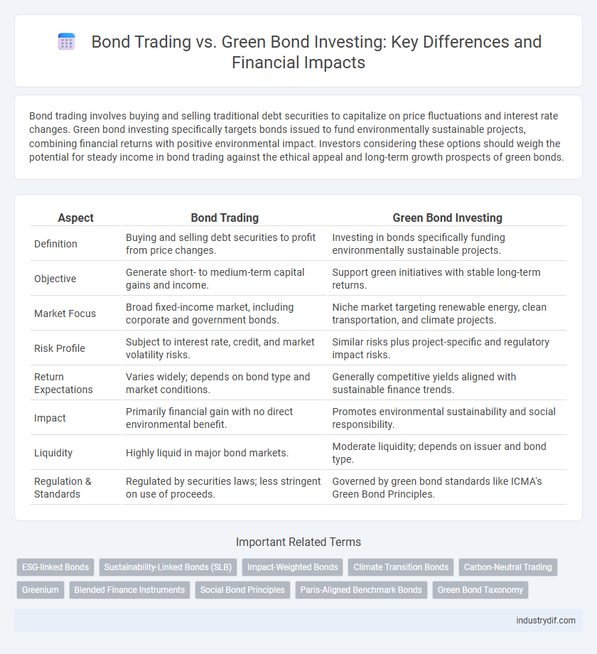 Bond Trading vs. Green Bond Investing: Key Differences and Financial Impacts