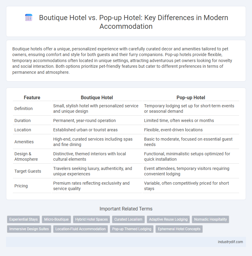 Boutique Hotel vs. Pop-up Hotel: Key Differences in Modern Accommodation