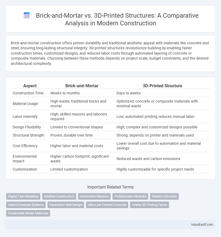 Brick-and-Mortar vs. 3D-Printed Structures: A Comparative Analysis in Modern Construction