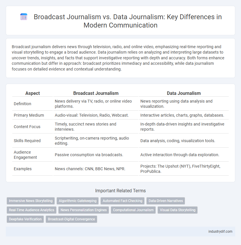 Broadcast Journalism vs. Data Journalism: Key Differences in Modern Communication