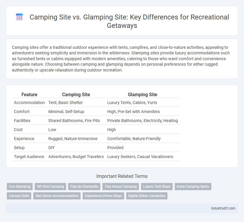 Camping Site vs. Glamping Site: Key Differences for Recreational Getaways