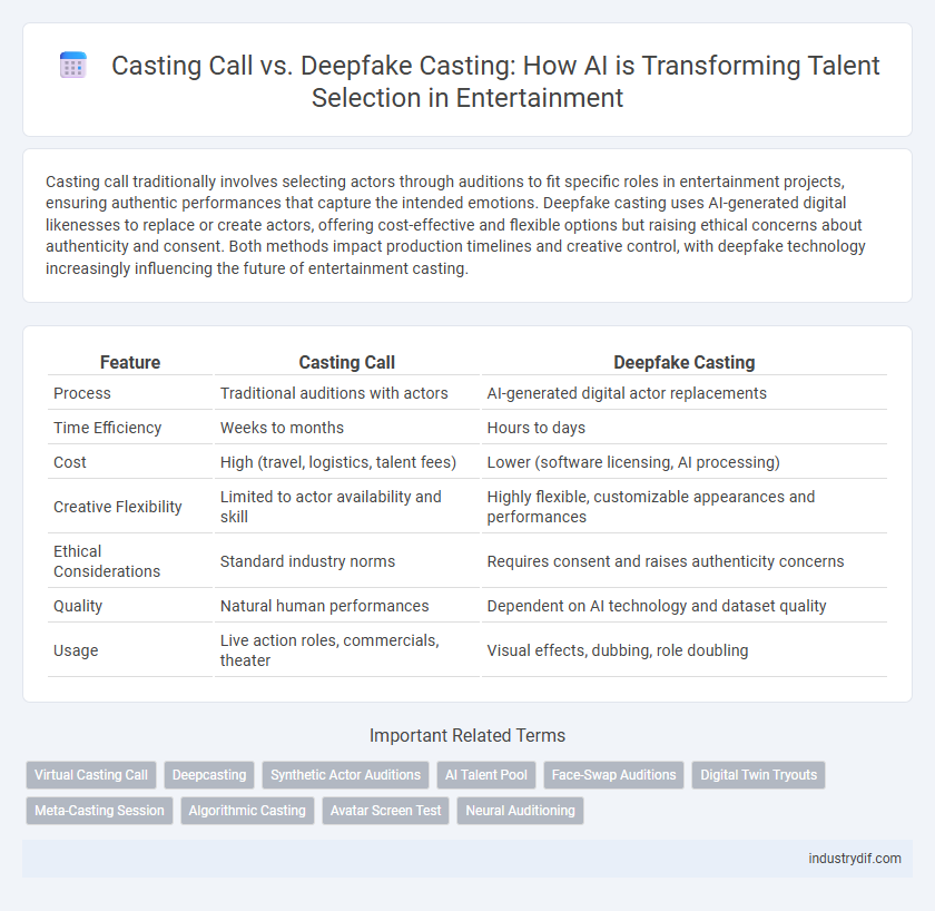 Casting Call vs. Deepfake Casting: How AI is Transforming Talent Selection in Entertainment